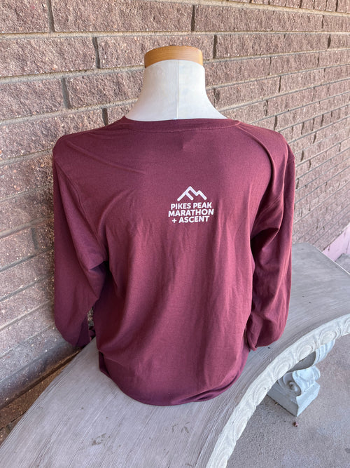 Men's Long Sleeved PPMA Shirt Burgundy