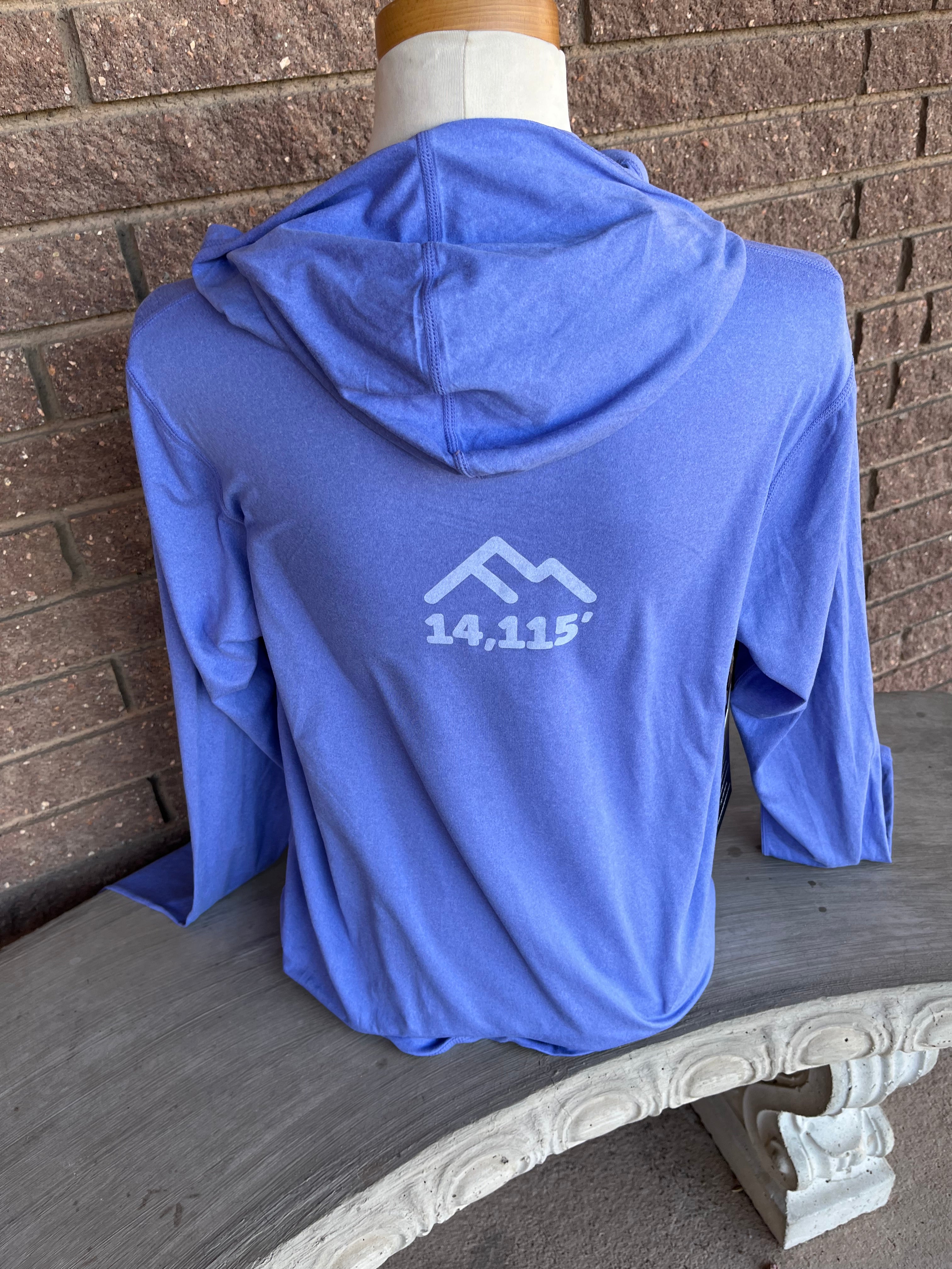Women's PPMA Long Sleeved Sun Hoodie Blue