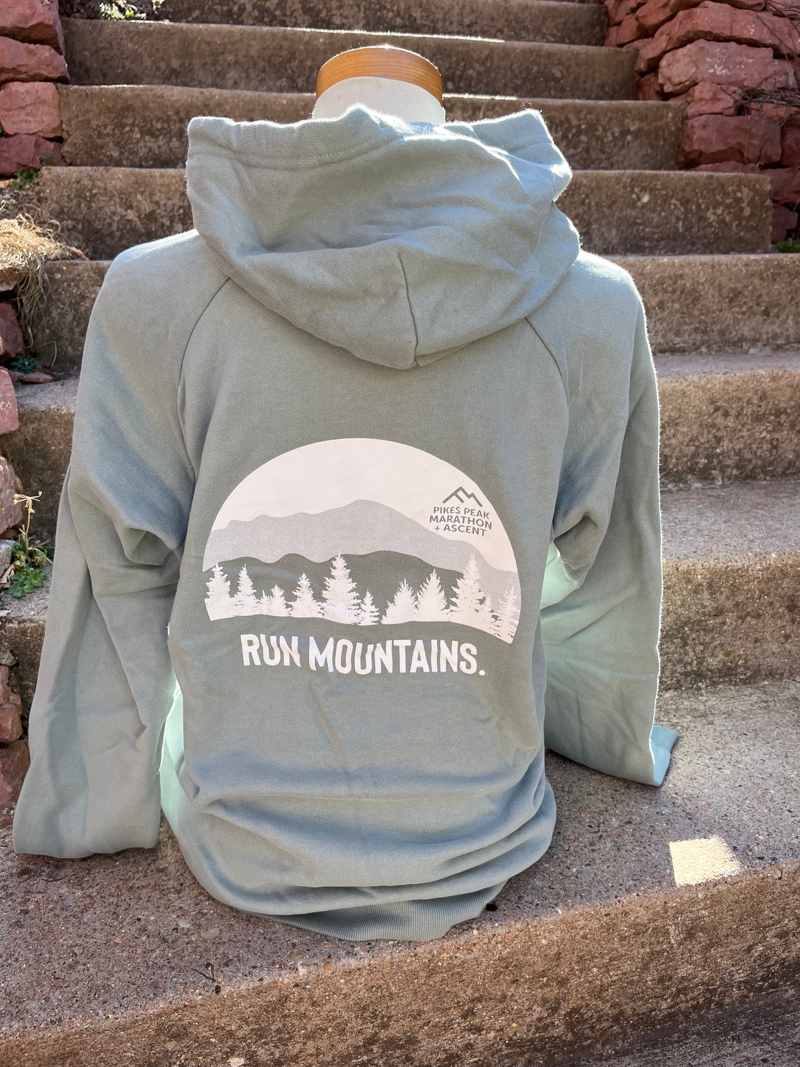 Run Mountains Hoodie Green