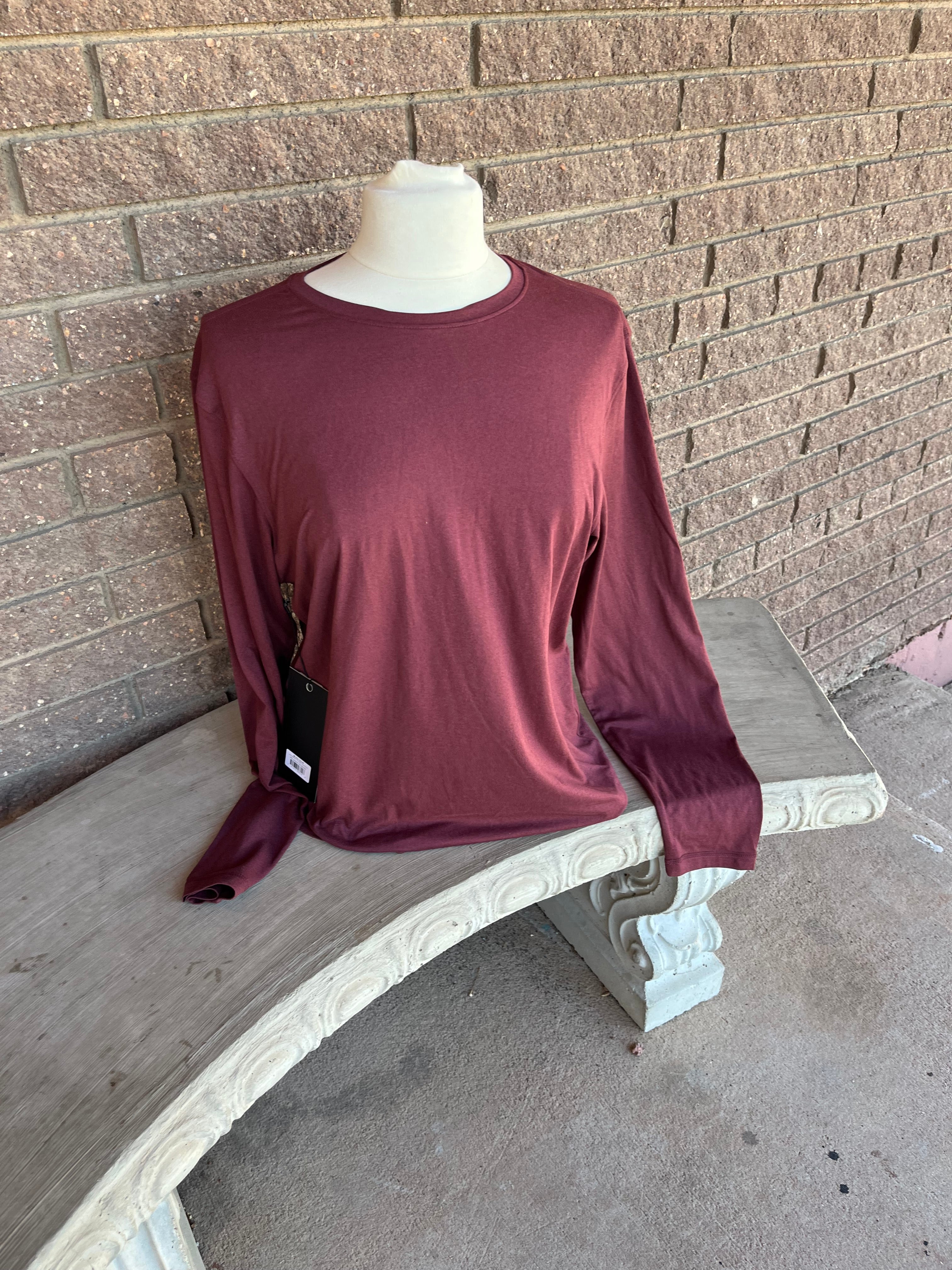 Men's Long Sleeved PPMA Shirt Burgundy